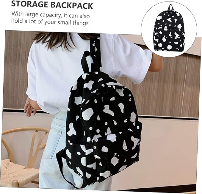 Cow Pattern Backpack Book Bag