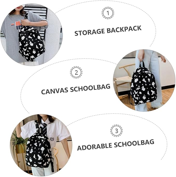 Cow Pattern Backpack Book Bag